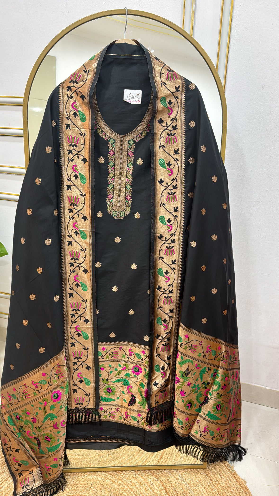 Festival Special Weaved Silk Suit with Patola Dupatta &amp; Pure Silk Border GF 310