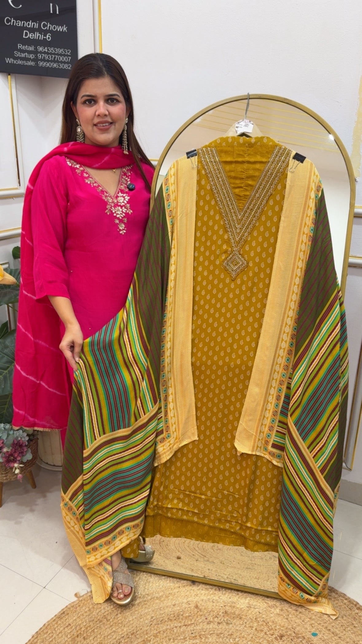 Premium ultra soft semi partywear Royal pashmina suit material  with neck handwork with digital pashmina dupatta and pashmina bottom GF803