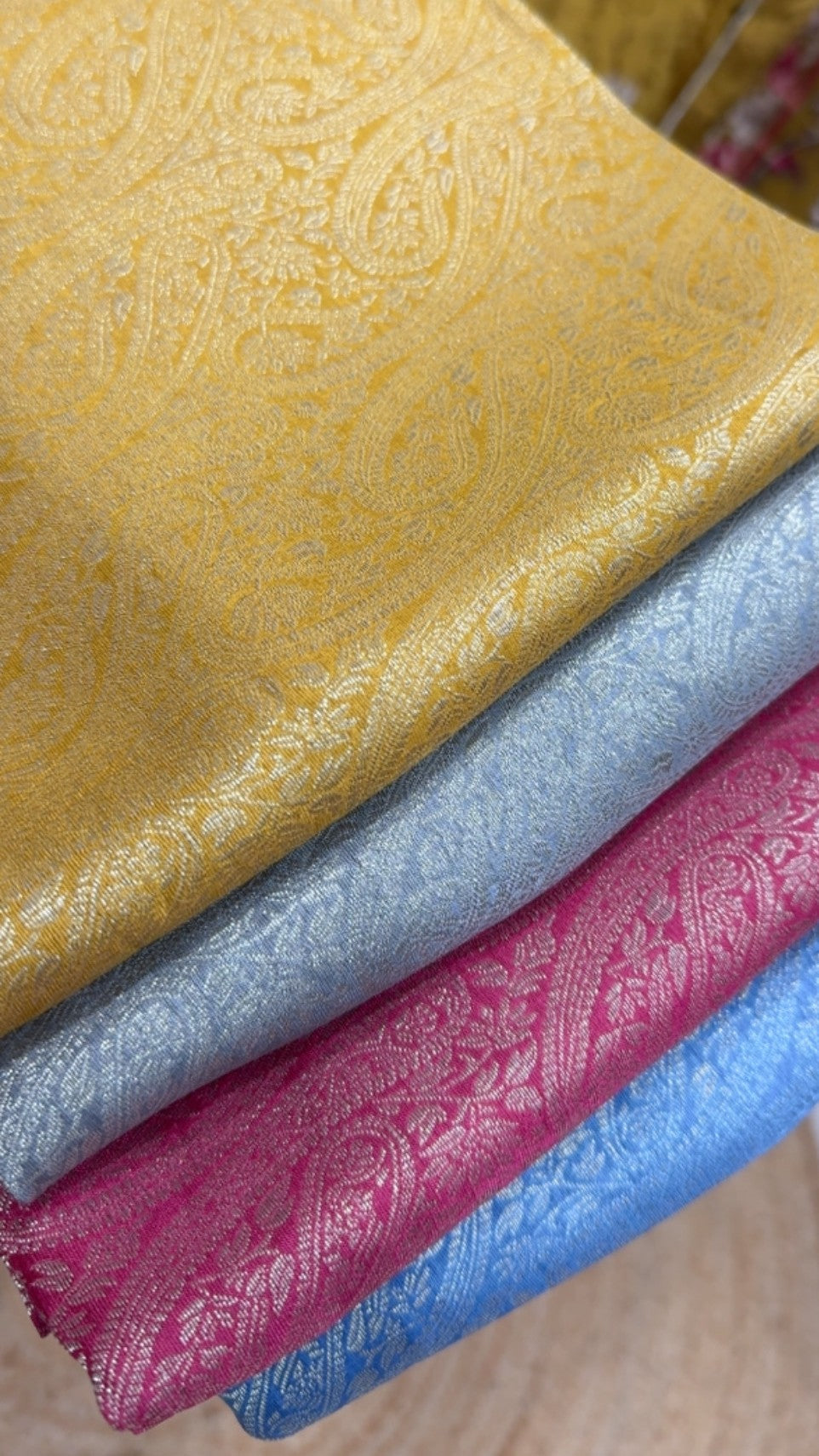 Premium luxury velvet suit material with super luxuries braso dupatta along with premium pure brocade bottom  GF768