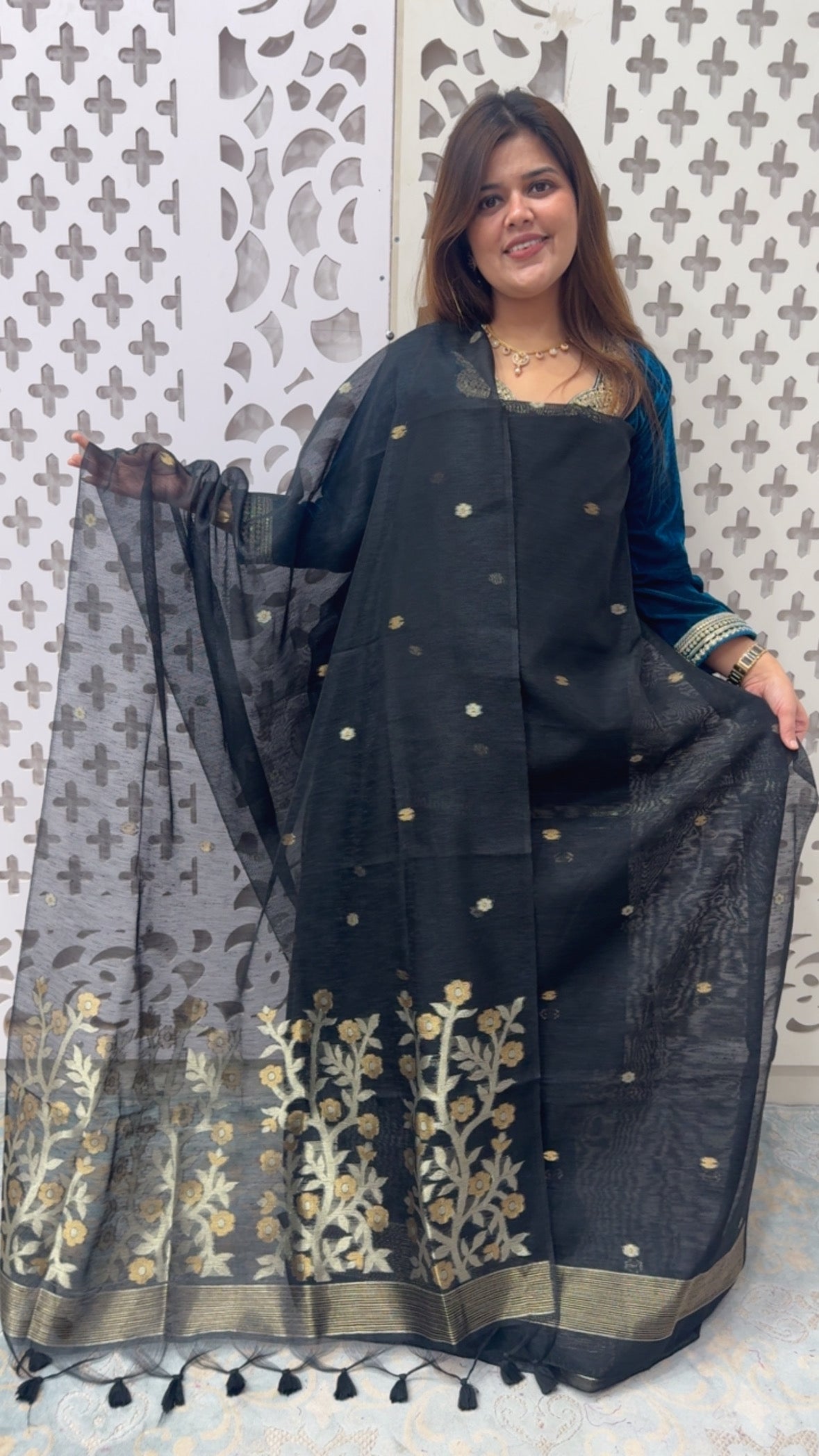 Premium pure  Best Seller Moonga silk weaved jamdhani suit mate with Moonga silk dupatta full weaved GF858