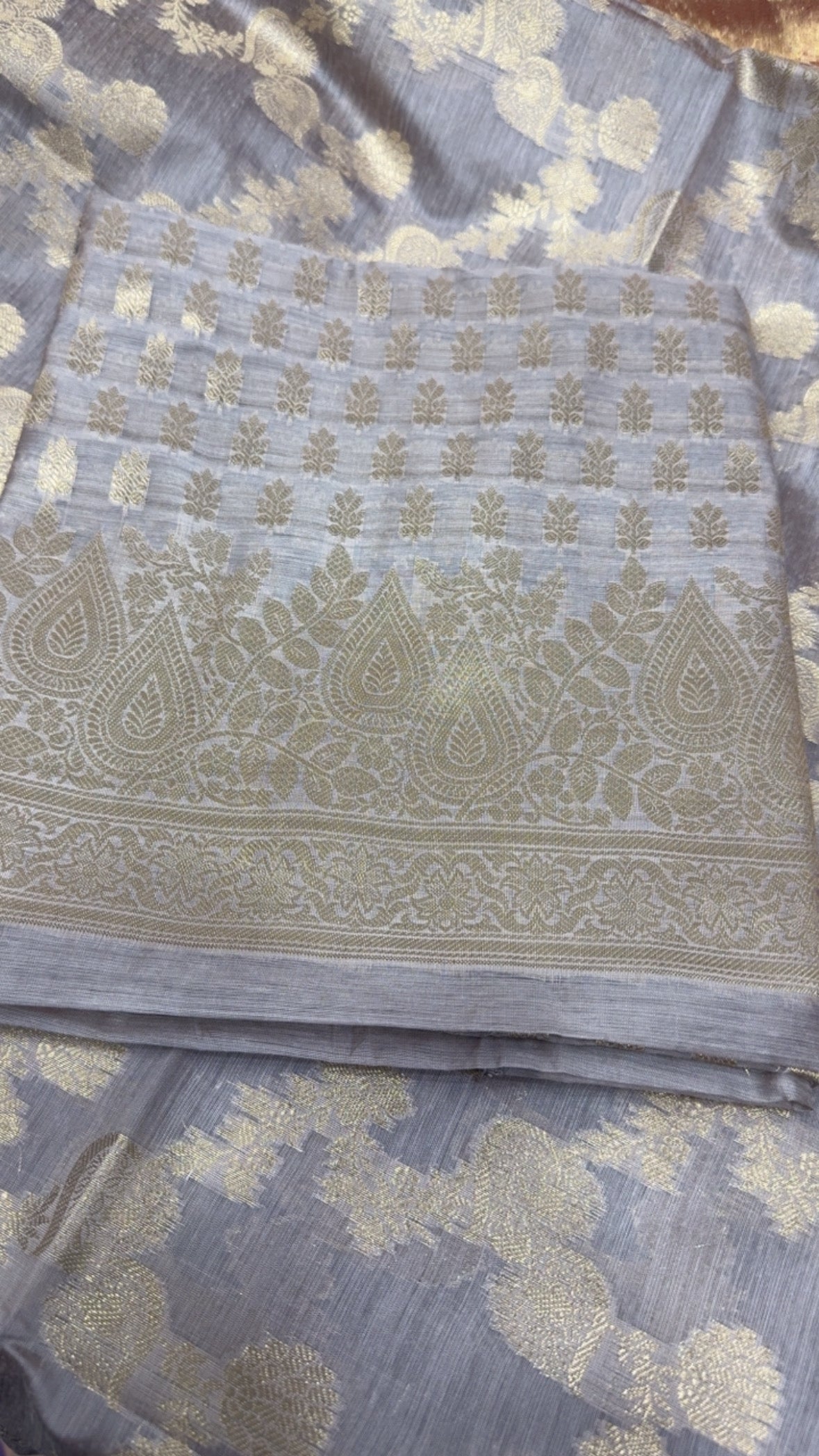 Partywear  Royal and classy fully weaved silk suit material with full weaved dupatta GF859