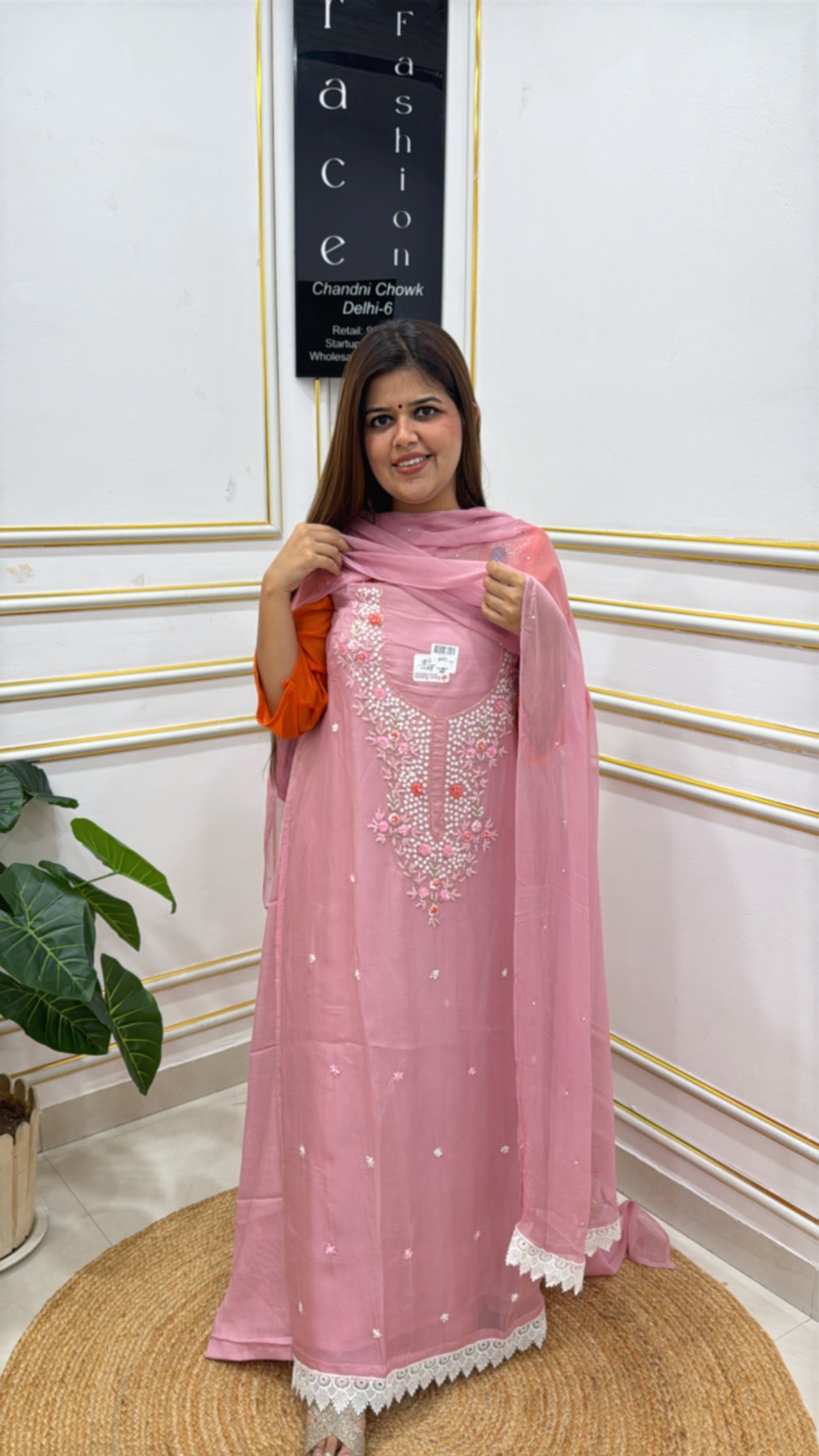 Premium pure &nbsp;unique handwork pure georgette shirt GF 216