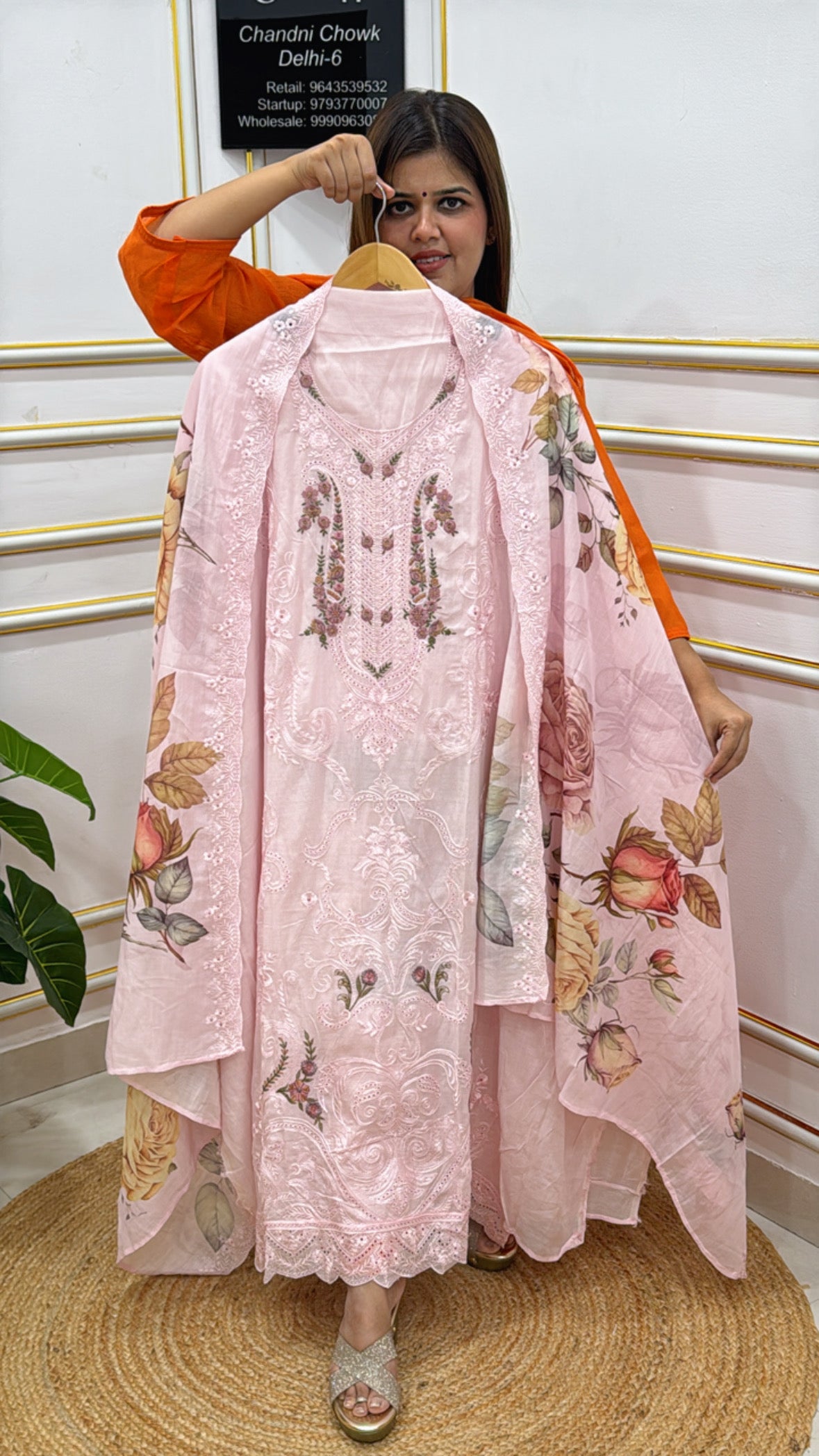 Ultra premium super soft Mal cotton latest digital creation with digital printed embroidery border dupatta GF 255