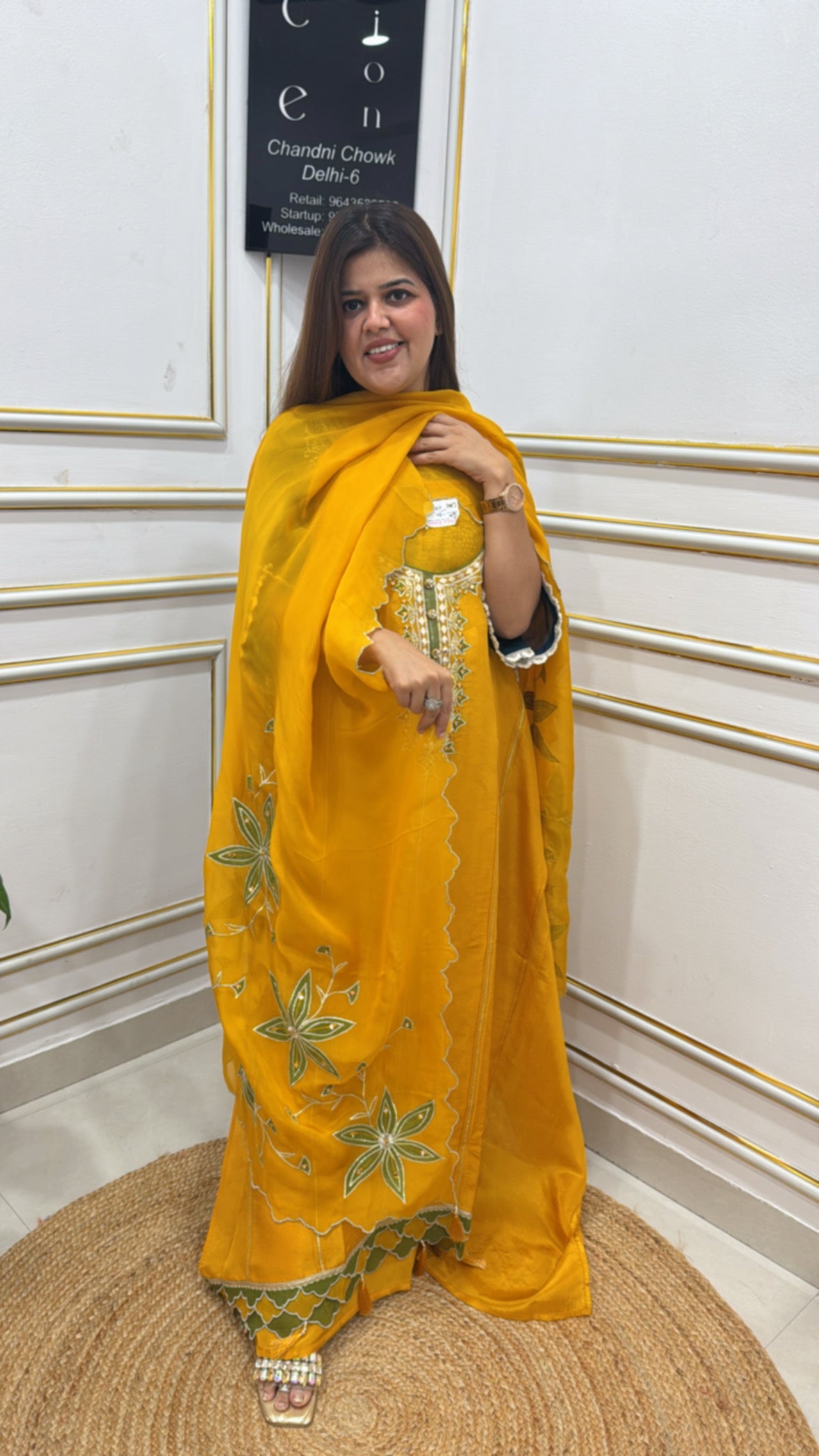 Partywear premium kajivaram pure silk material with designer leather patch work dupatta With pure silk bottom GF 257