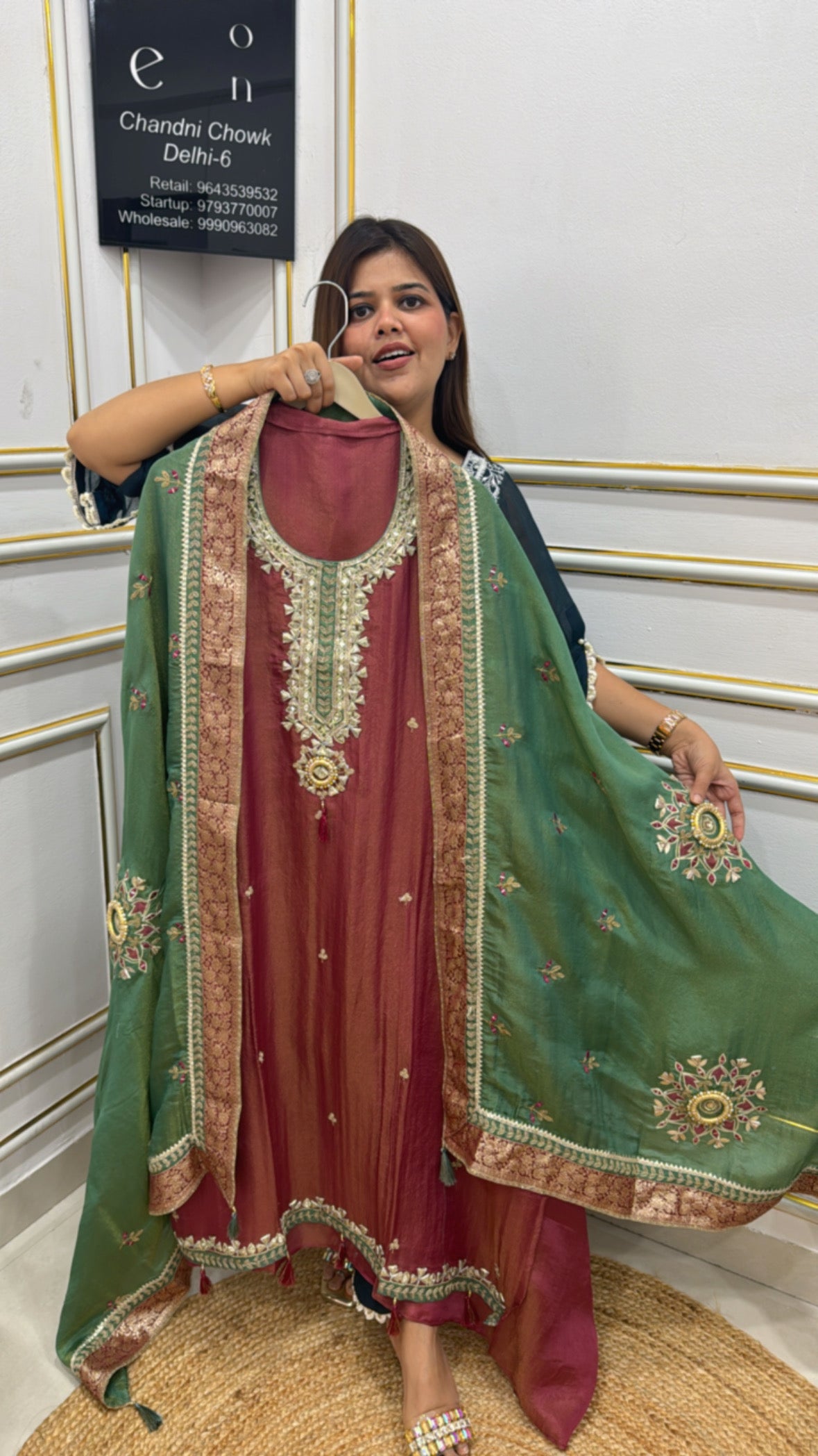 Premium pure kajivaram silk Designer suit Unstriched GF 225