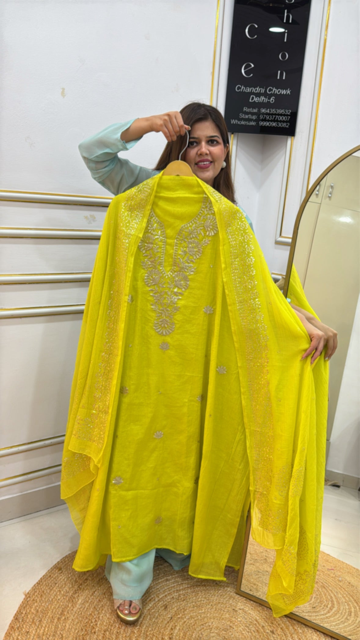 Premium pure Mal Mal with peeta work detailing with Mal dupatta with all over Mukesh work GF 237