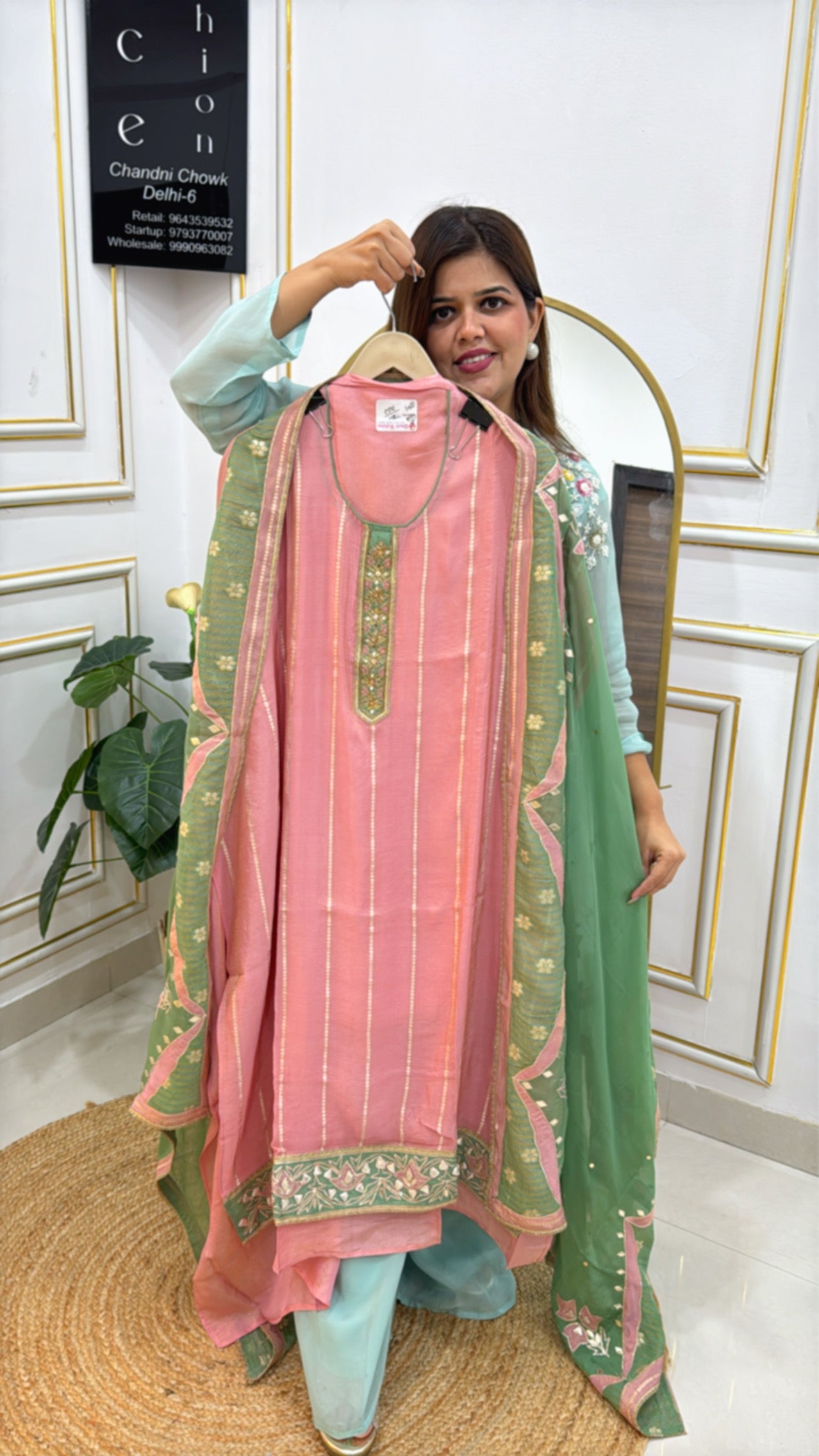 Pure kajivaram masterpiece with light weight organza dupatta with elegant leather patch work GF 239