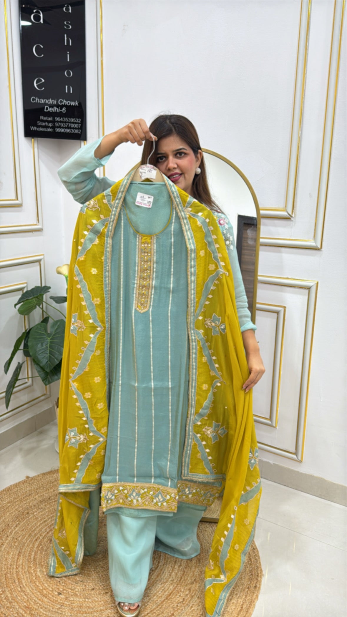 Pure kajivaram masterpiece with light weight organza dupatta with elegant leather patch work GF 239