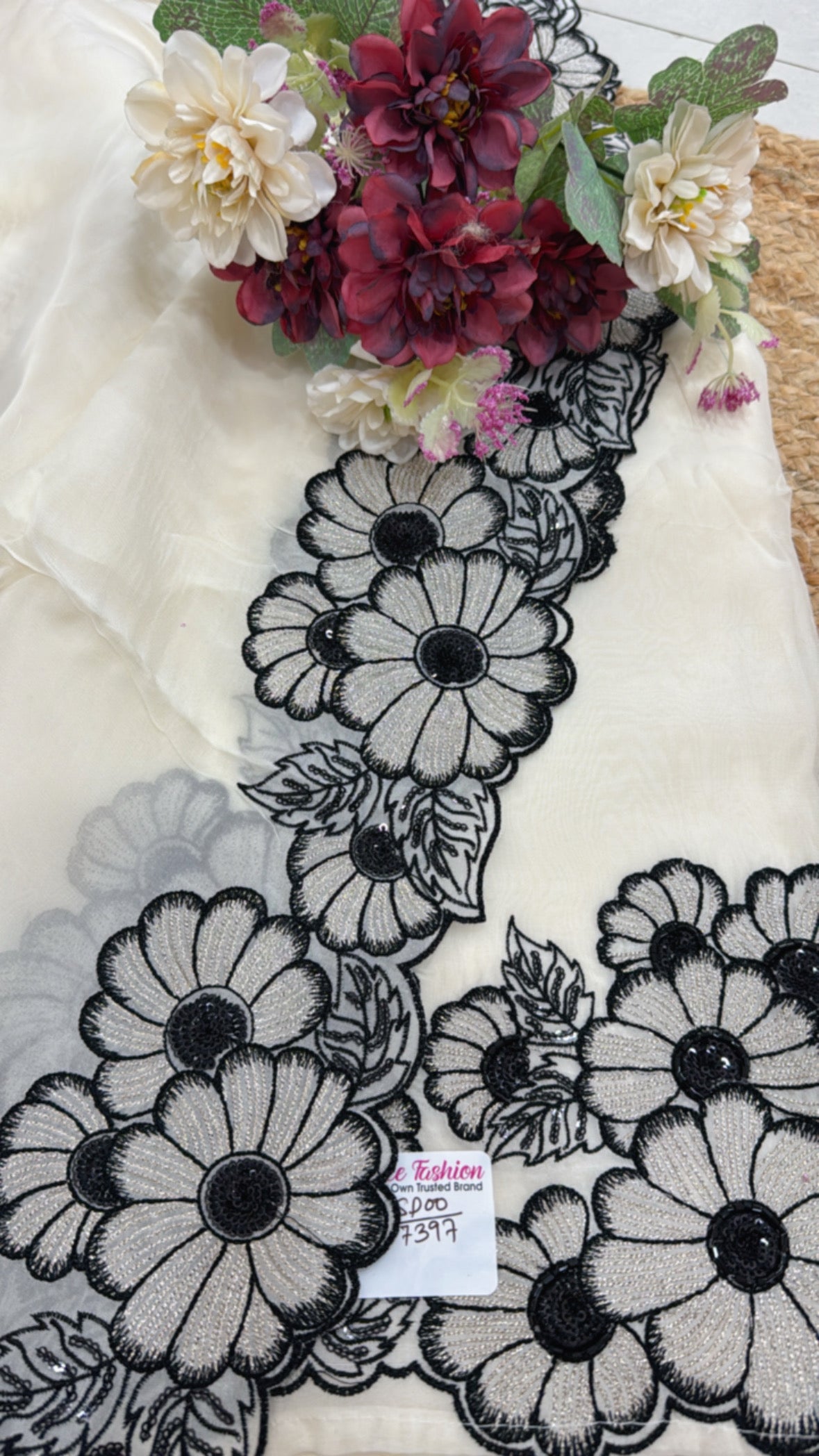 Premium pure soft organza with unique scalping all around dupatta and shirt GF 243