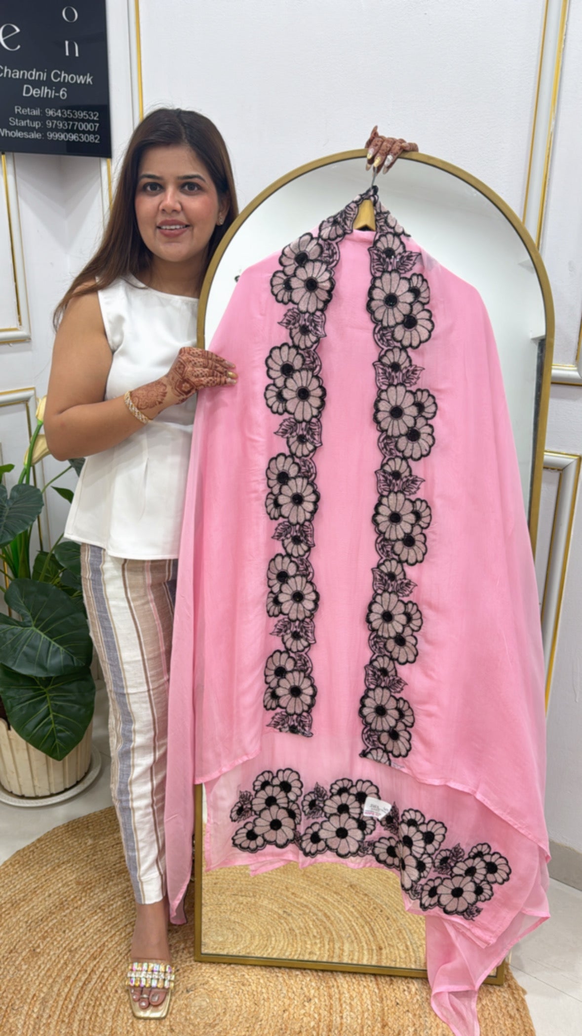 Premium pure soft organza with unique scalping all around dupatta and shirt GF 243