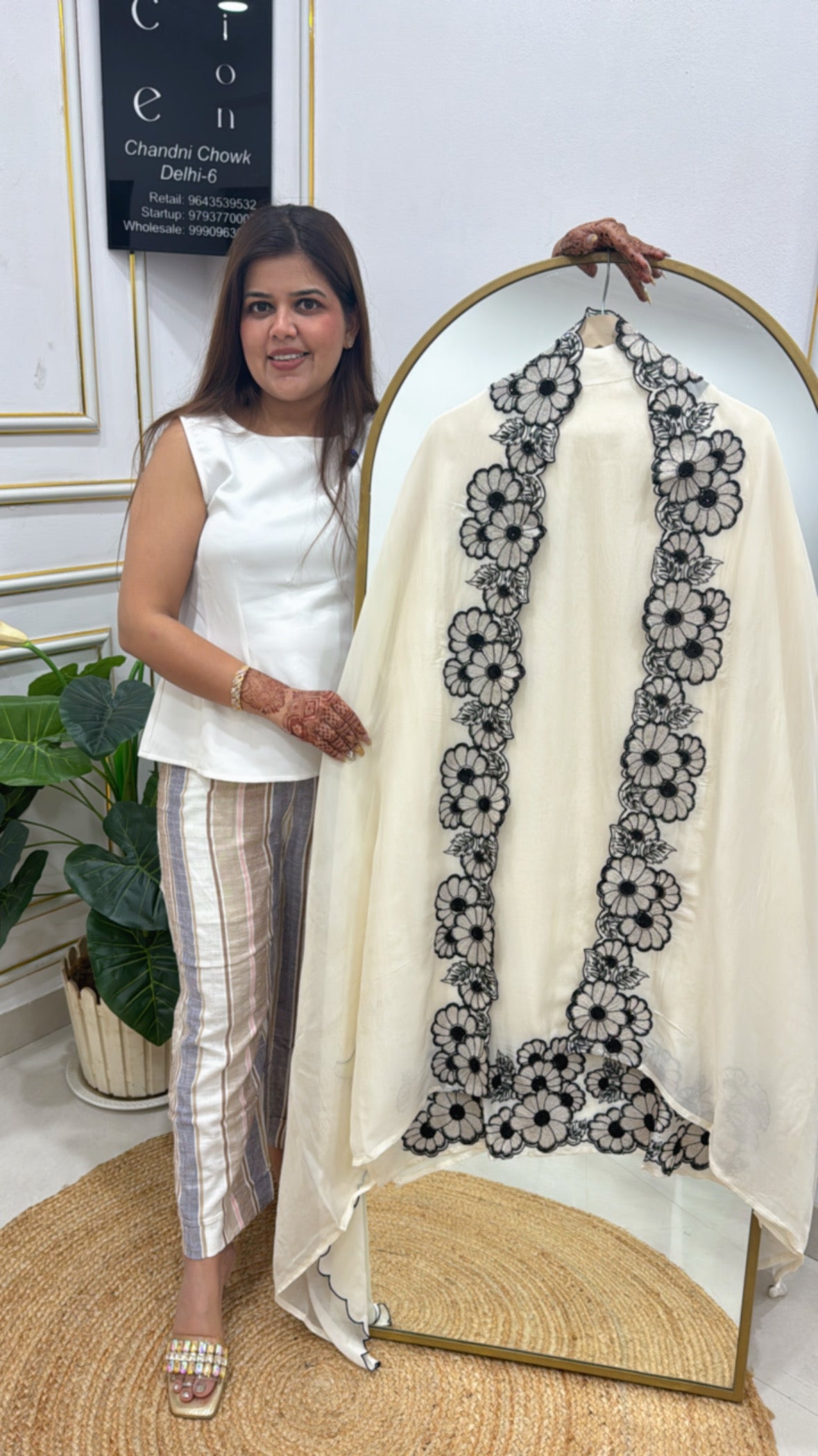 Premium pure soft organza with unique scalping all around dupatta and shirt GF 243