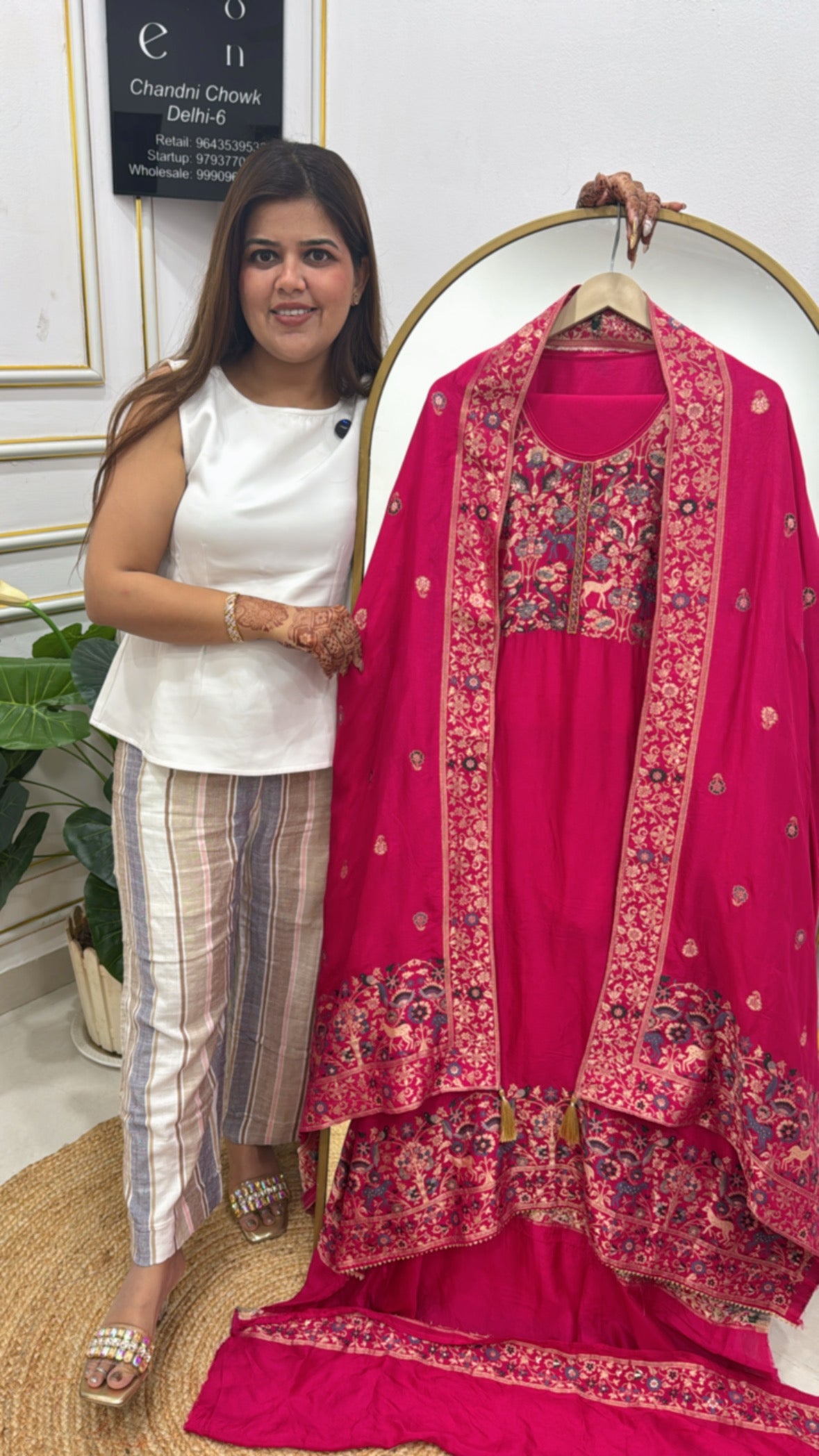 Premium pure  traditional raw silk fully weaved shirt and dupatta GF 247