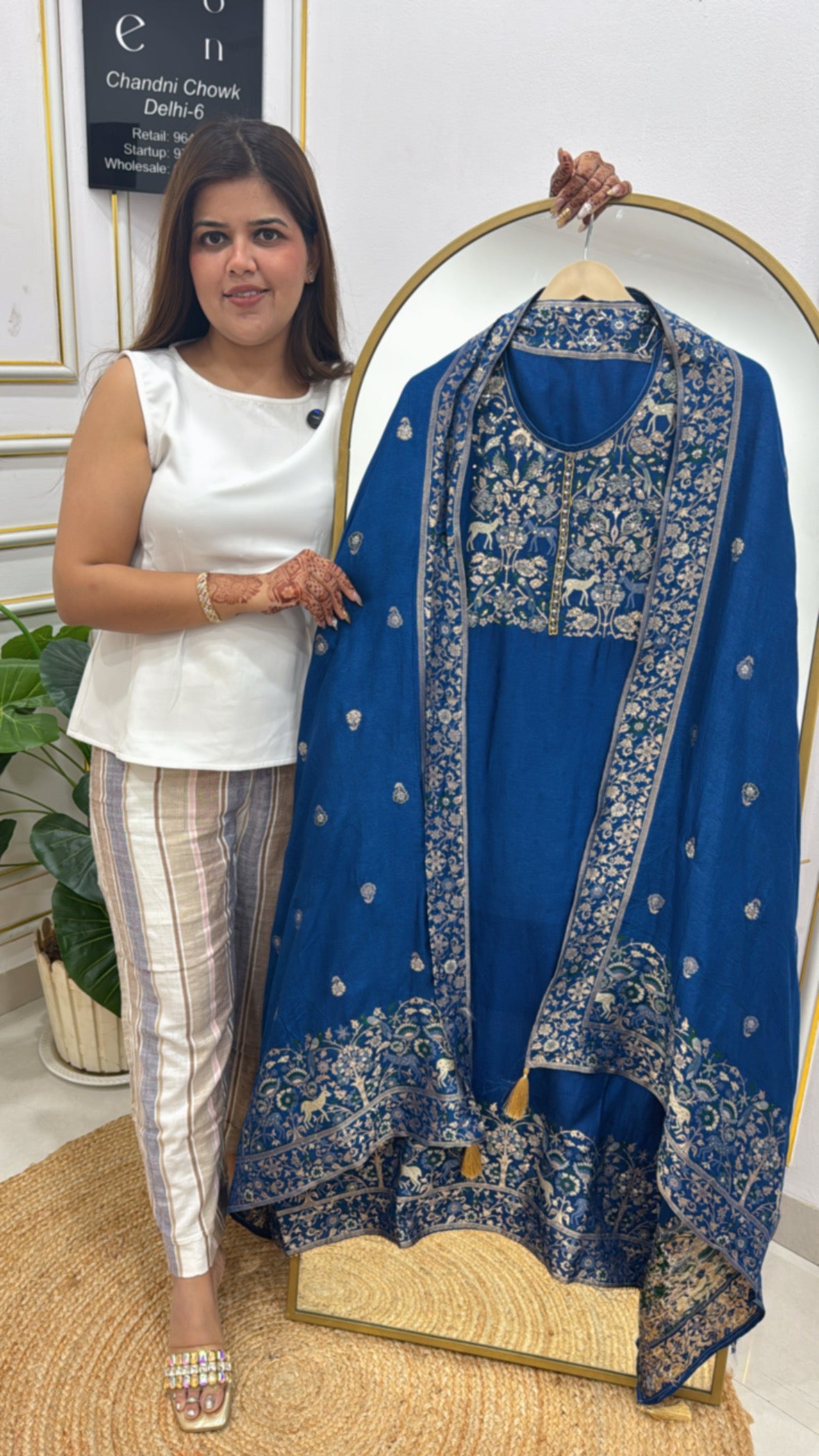 Premium pure  traditional raw silk fully weaved shirt and dupatta GF 247