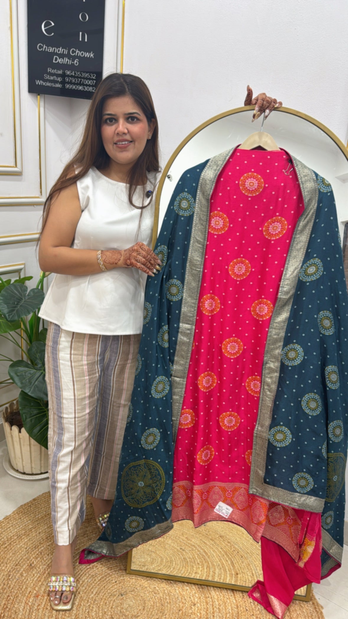 Premium pure Patola  Raw silk fully weaved shirt and dupatta GF 244