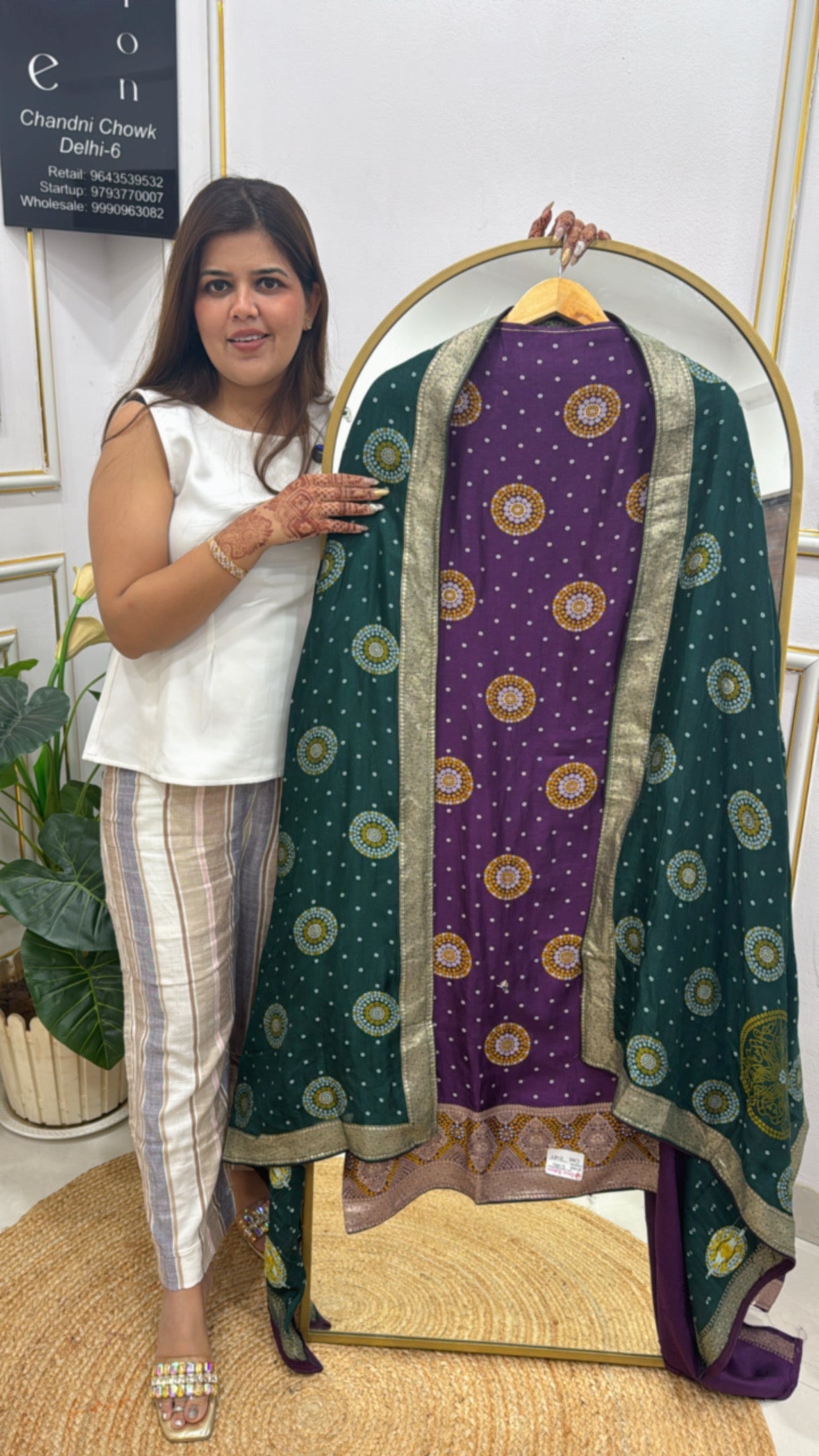 Premium pure Patola  Raw silk fully weaved shirt and dupatta GF 244