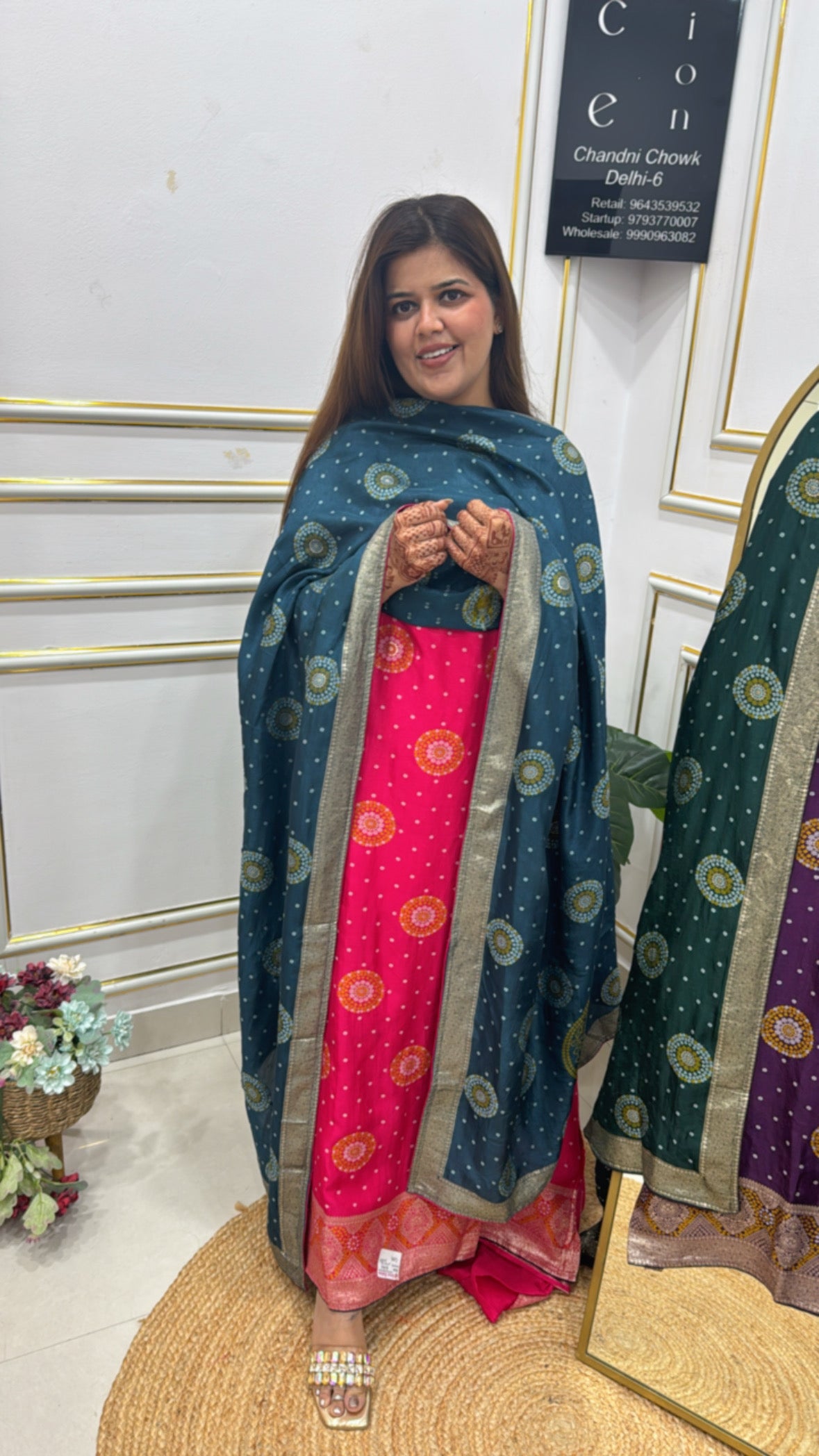 Premium pure Patola  Raw silk fully weaved shirt and dupatta GF 244