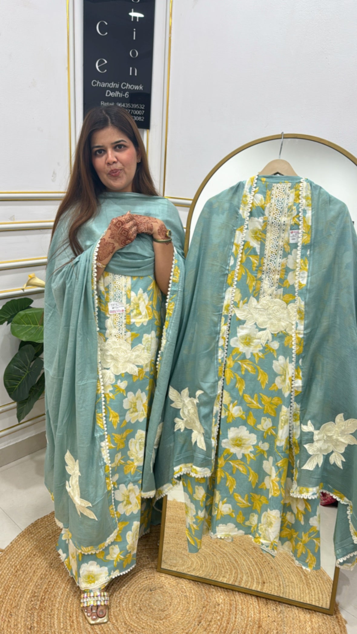 Casual cotton smart creation with full on applique work detailing and super soft fabric GF 245