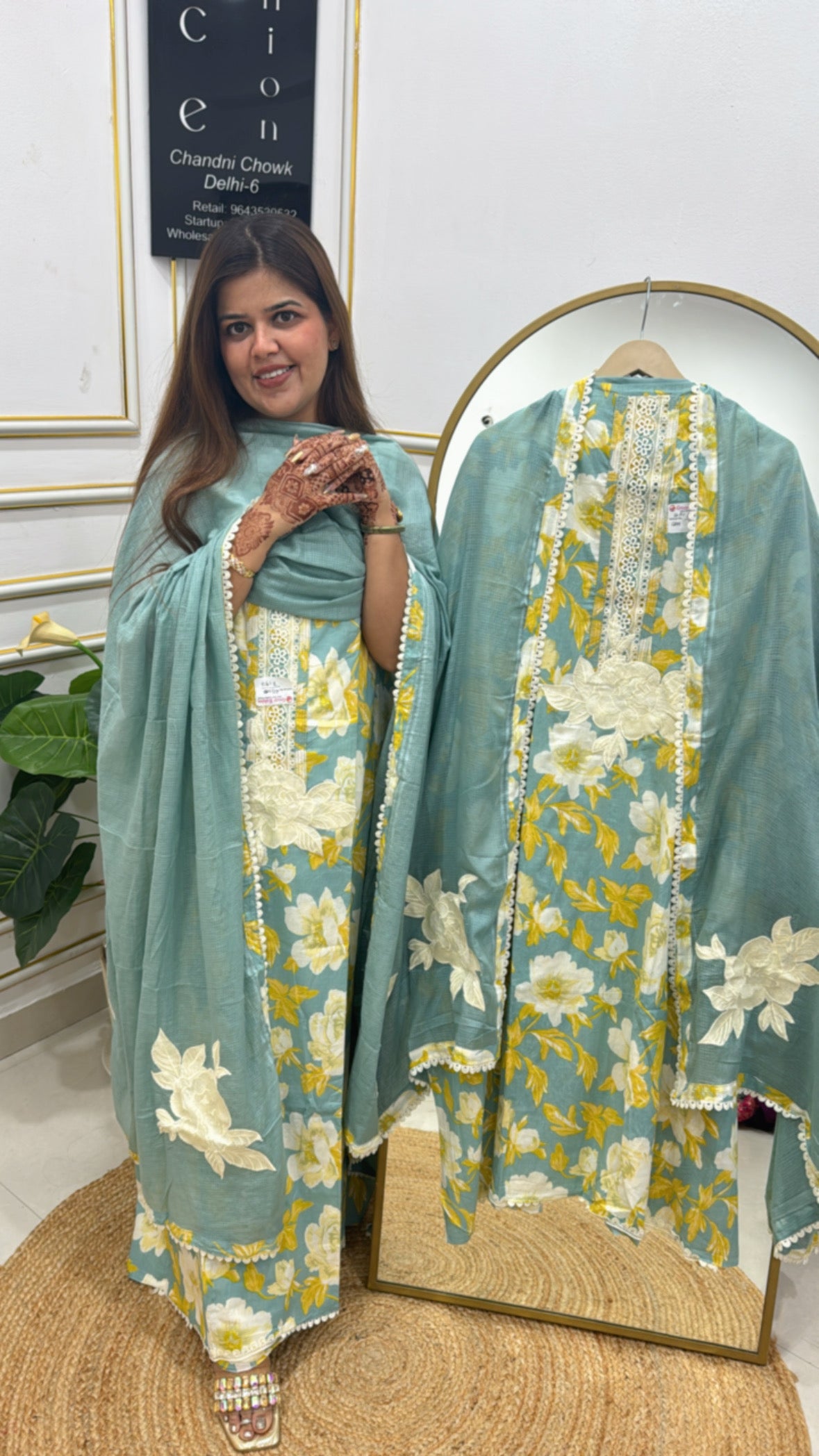 Casual cotton smart creation with full on applique work detailing and super soft fabric GF 245