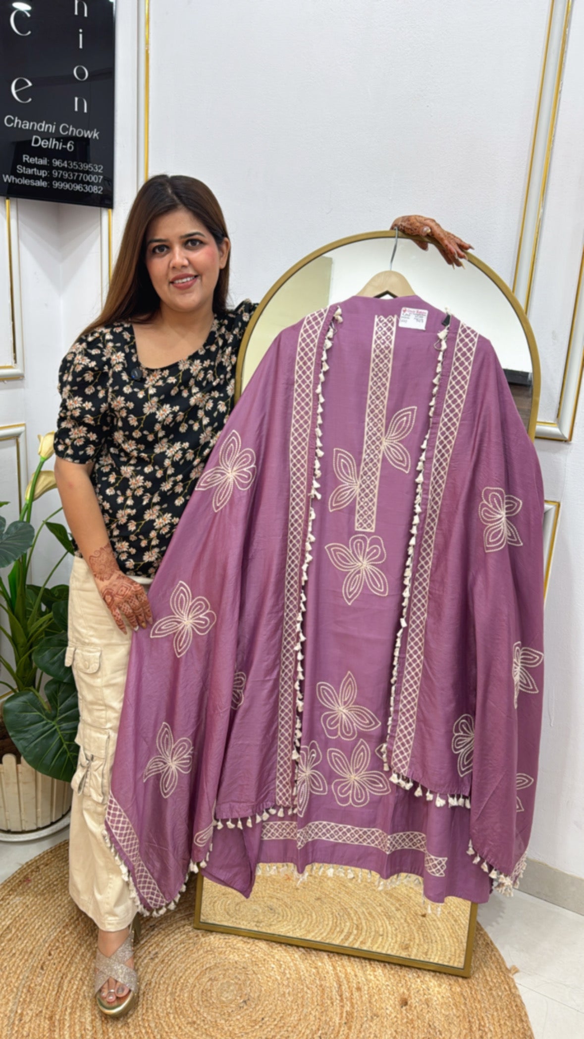 Soft cotton with full Applique embroidery and cotton hanging laces all over Elegant options for every day comfort GF 248