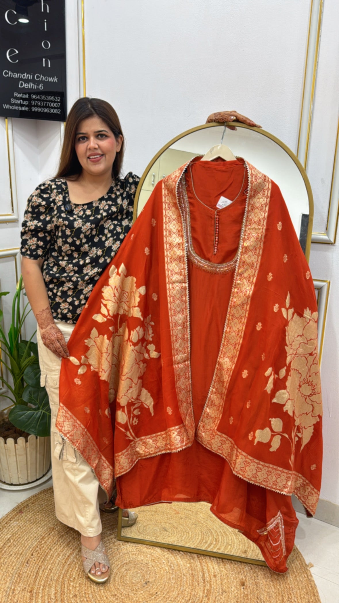 Rustic pure &nbsp;silk &nbsp;kajivaram weaved partywear suit material with unique neck styling and weaved dupatta GF 250