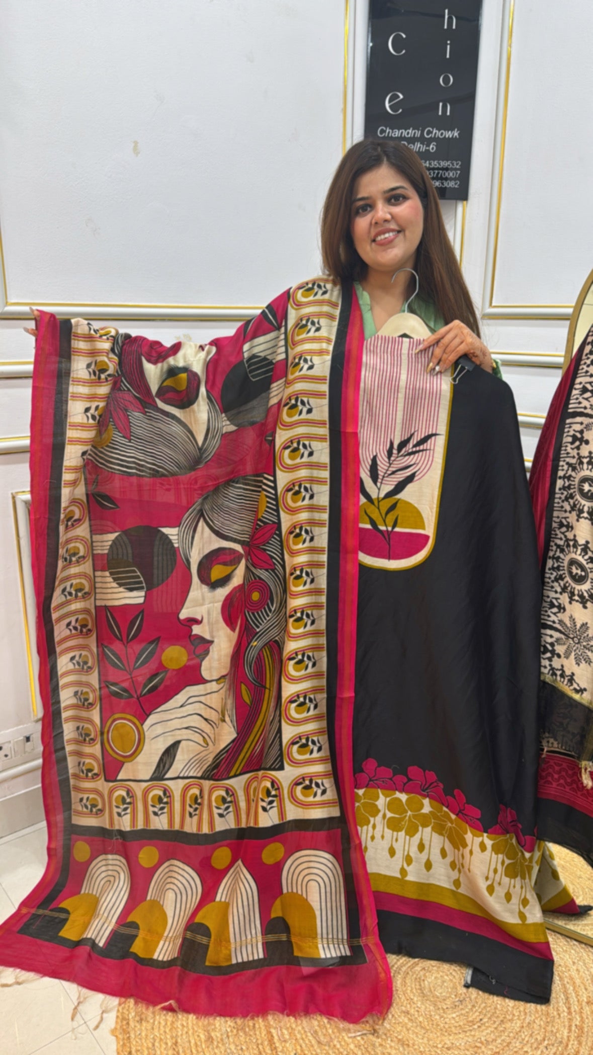 Beautiful prints pure linen material Unstiched suit material GF 259