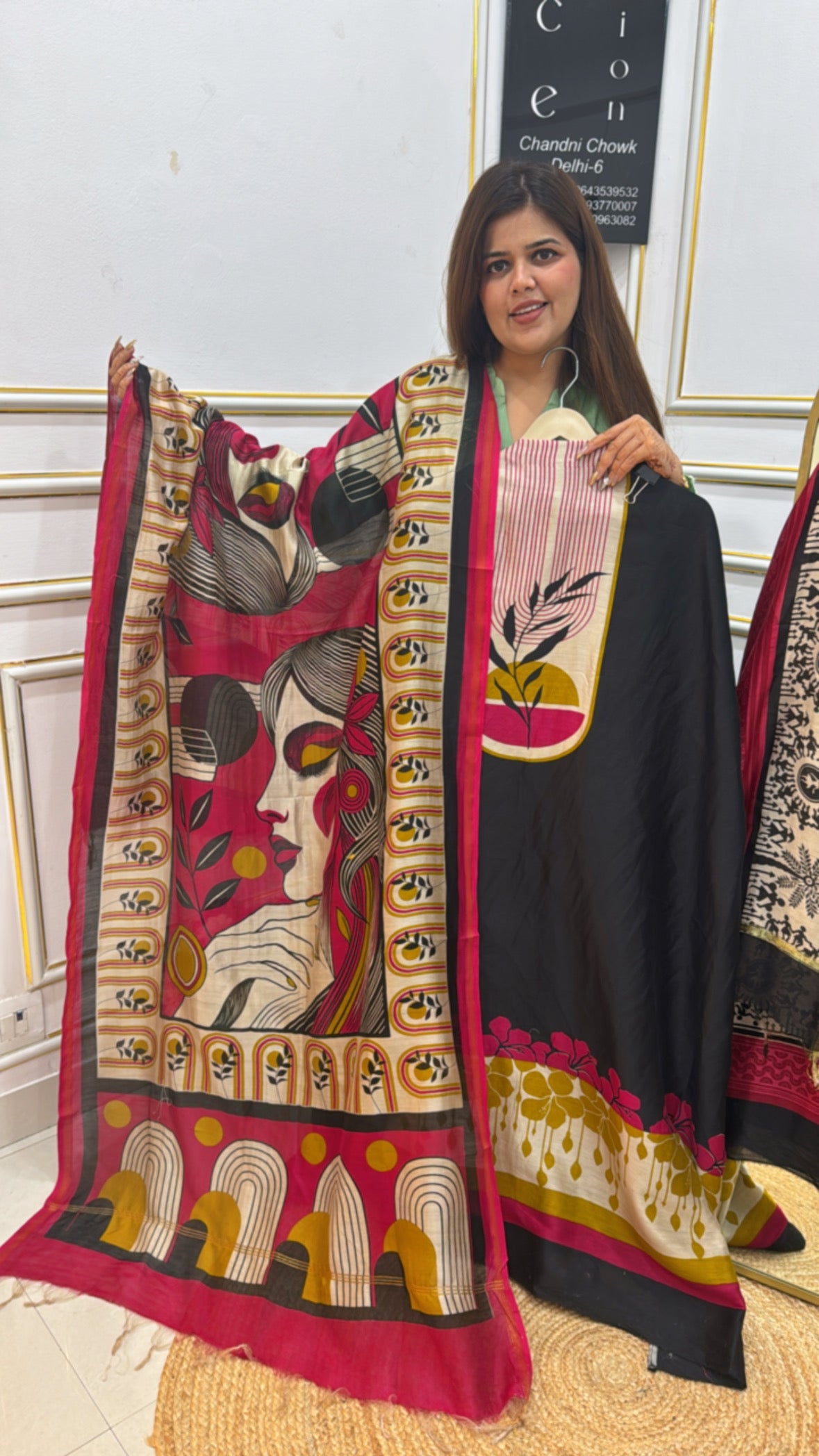 Beautiful prints pure linen material Unstiched suit material GF 259