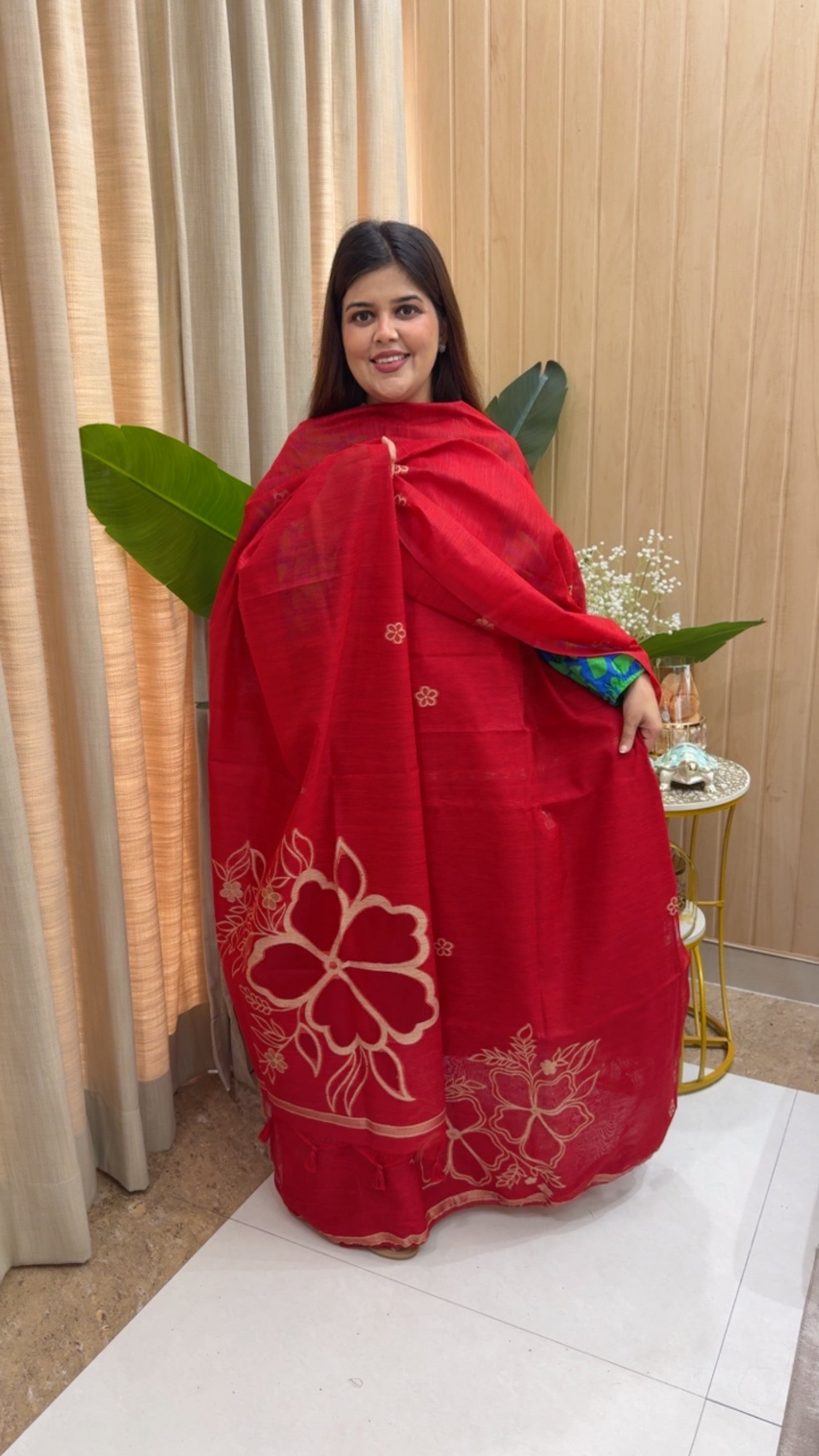 Royal and classy most demanded Moonga silk jamdhani with golden weaved applique work and premium Moonga silk dupatta GF1182
