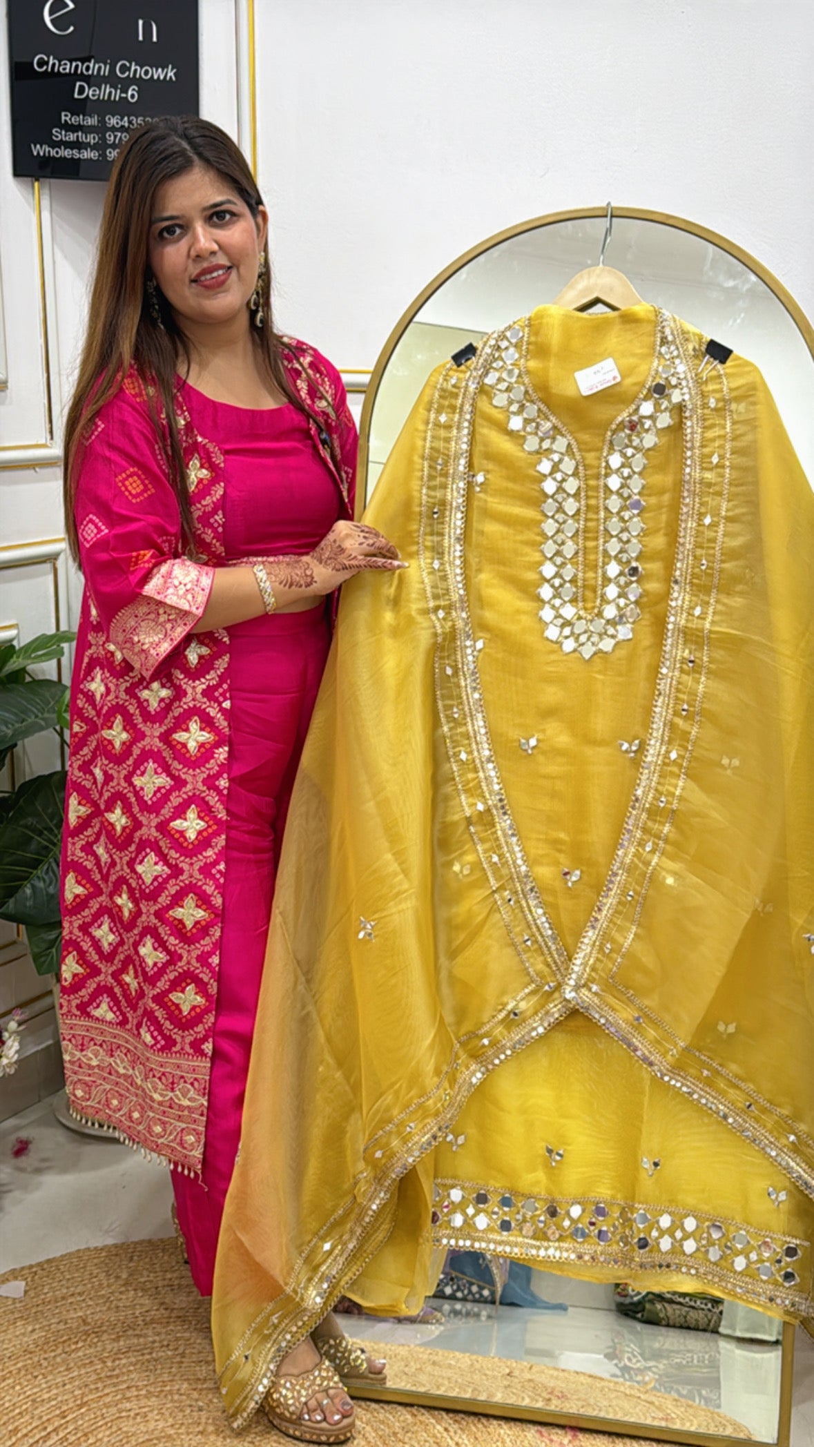 Glass Tissue Organza Unstitched Suit with Real Mirror Work GF 282