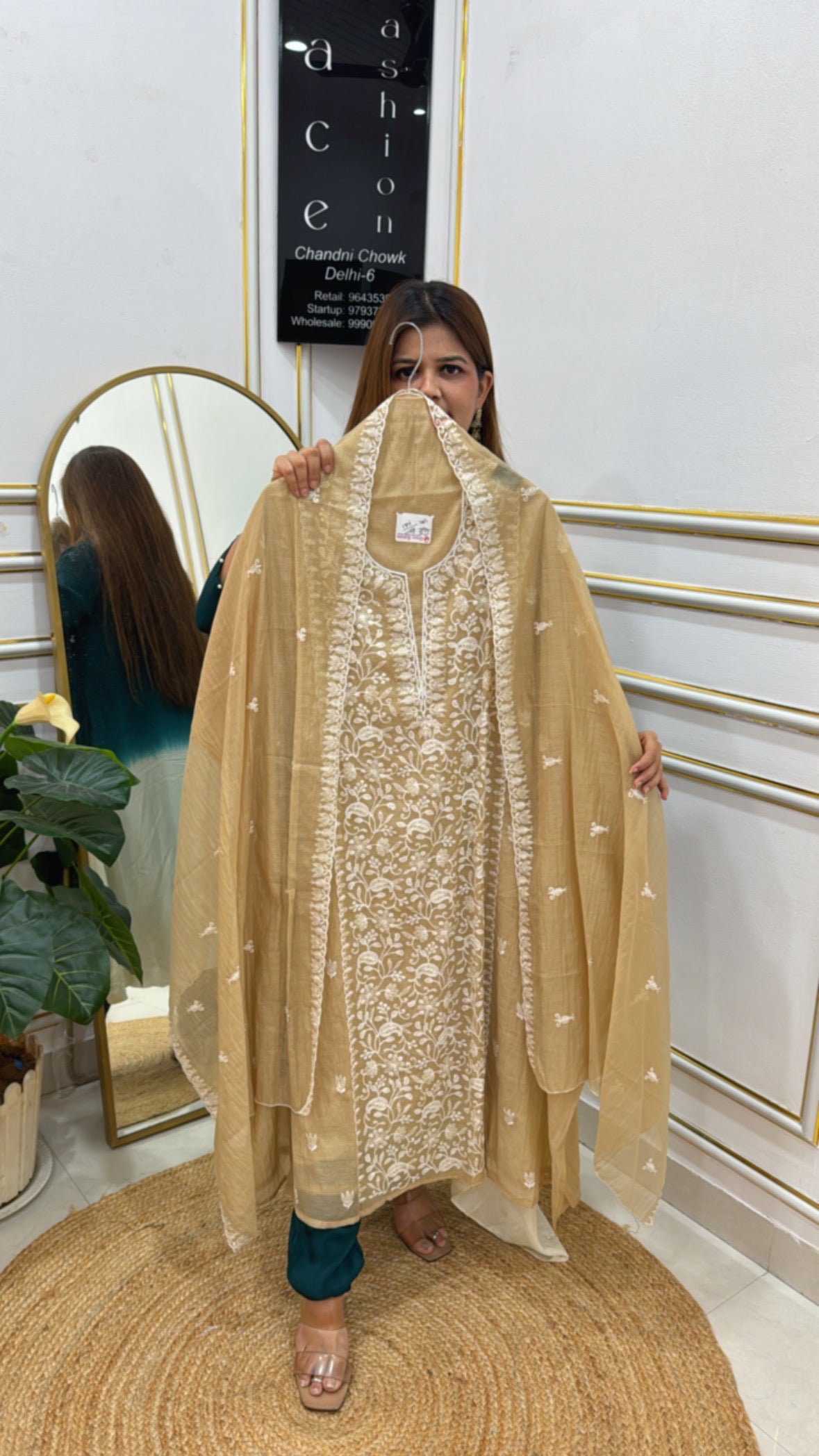 Mul Chanderi premium threads work GF 202