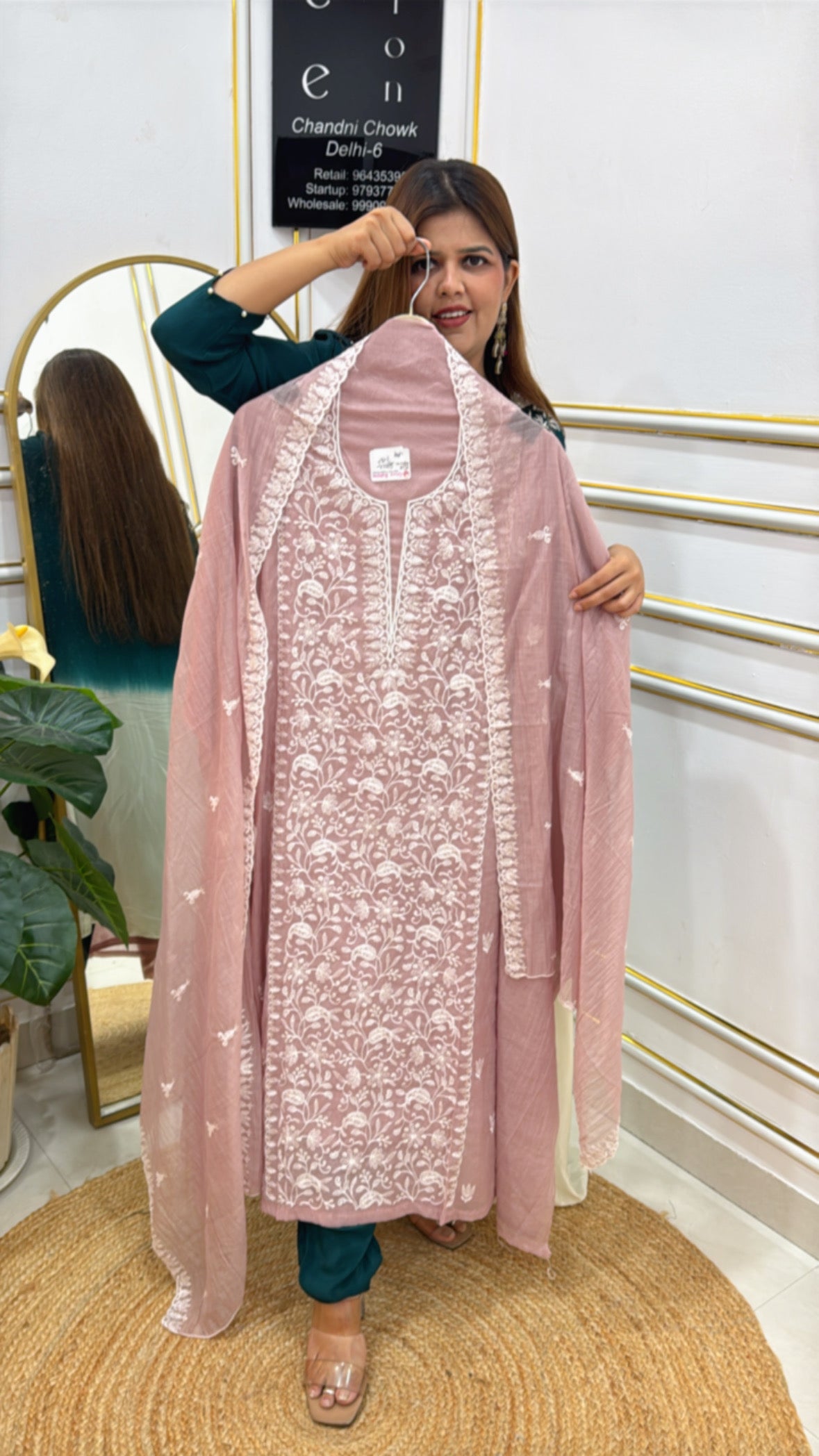 Mul Chanderi premium threads work GF 202