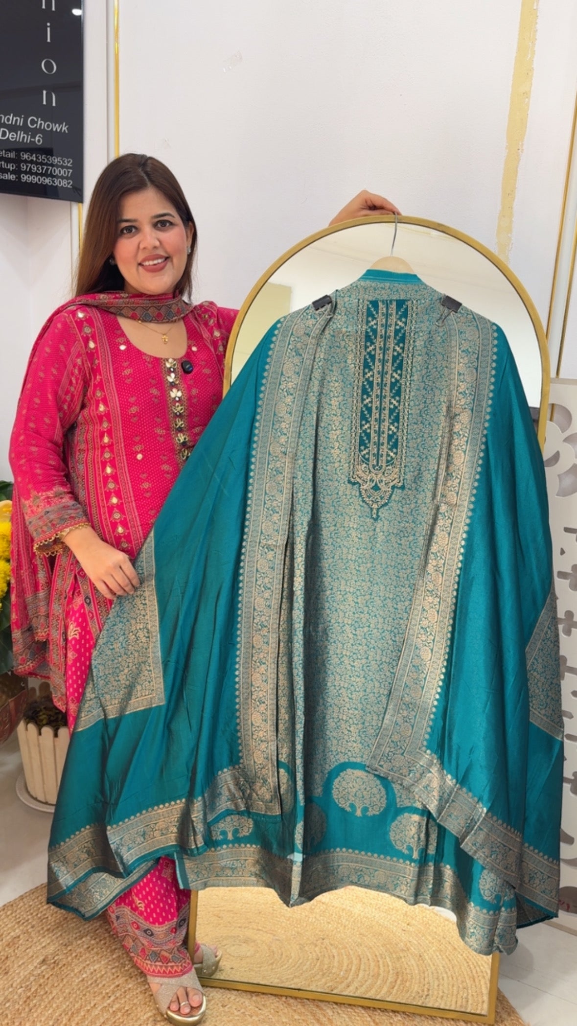 Best seller pure bhagalpuri banglori silk hues full gold weaved suit material with full length bhagalpuri weaved dupatta GF712