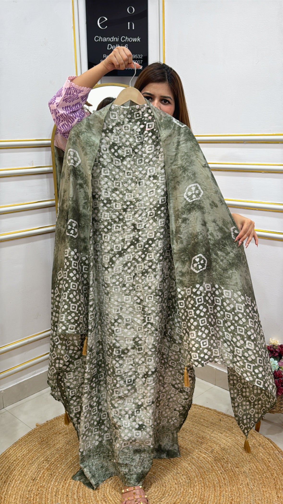 The Grace Fashion Elegant Green Printed Dress with Floral Patterns for Stylish Women